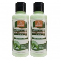 Khadi Pure Herbal Green Tea & Aloevera Hair Conditioner - 210ml (Set of 2)